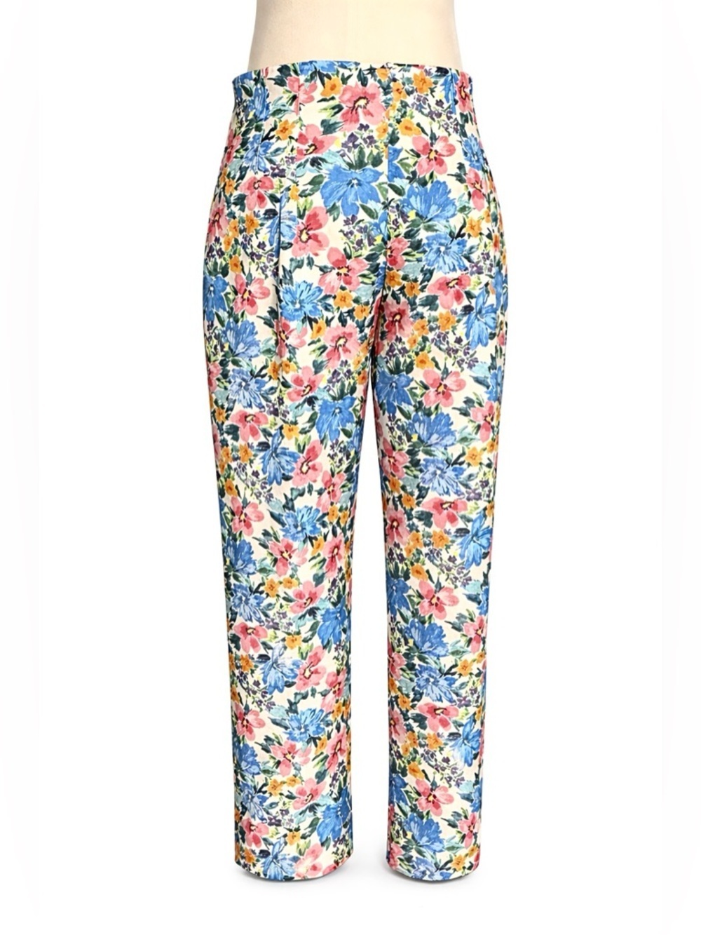 Zara retro taper fit floral pants- slacks. M